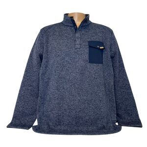 Woolrich Men's Size EXTRA LARGE Snap Button Long Sleeve Pocket Sweater‎ Pullover